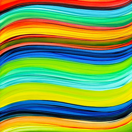 Wavefield #253, after a Palette by Paul Gauguin. 2025, 12_ x 12_, 30cm x 30cm, oil on boar