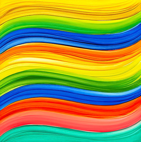 Wavefield #370, after a Palette by Lorenzo Monaco, 2026, 12_ x 12_, 30cm x 30cm, oil on bo