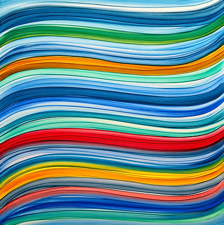 Wavefield #182, after a Palette by Pierre Bonnard, 7_2025, 24_ x 24_, 61cm x 61cm, oil on