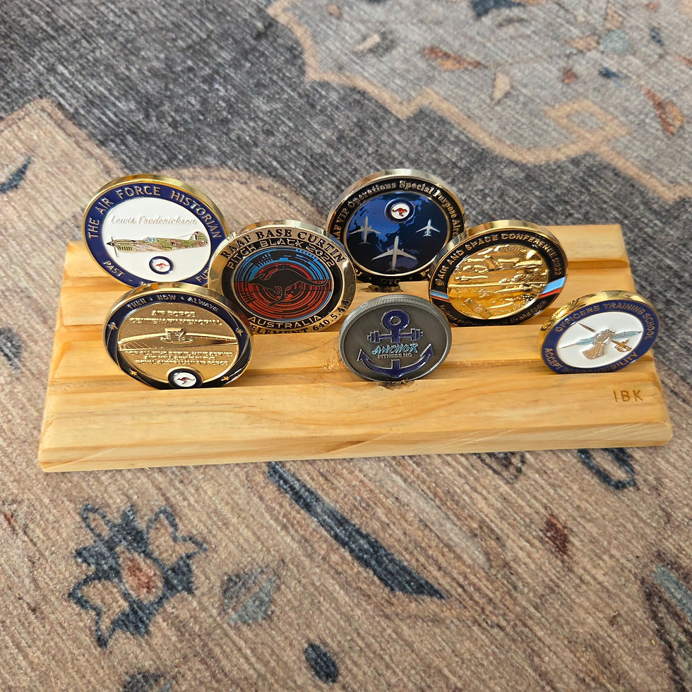 Thumbnail: Recycled timber coin display - Pine