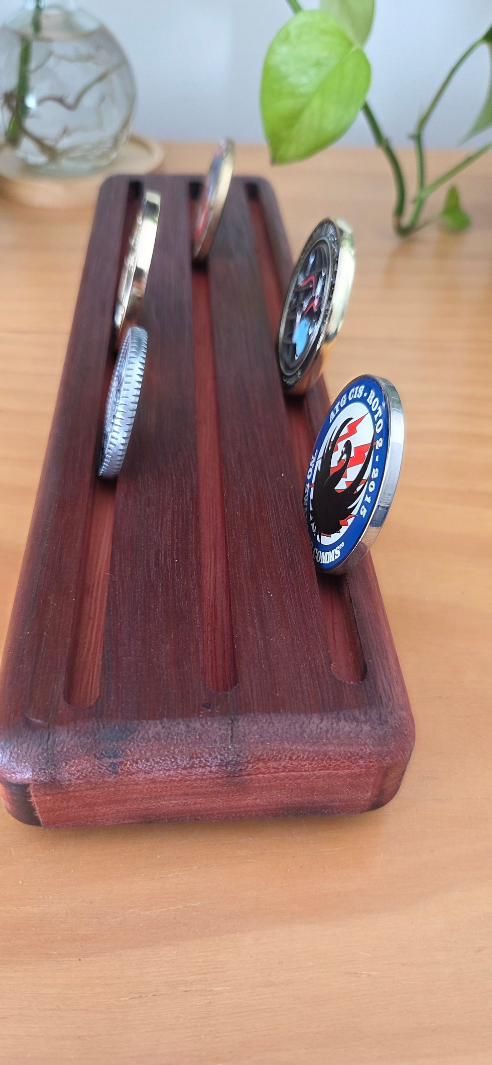 Thumbnail: Recycled Bluegum hardwood coin display