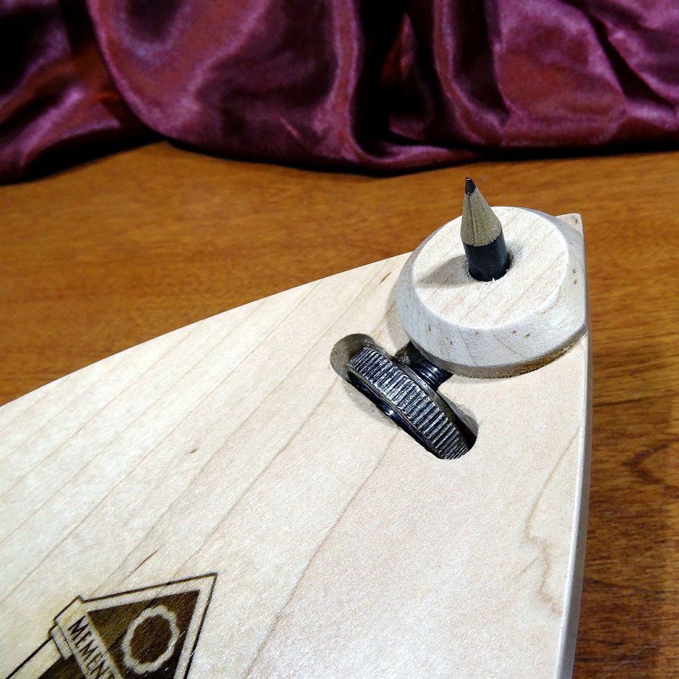 Thumbnail: Hard Maple Death's Head Automatic Writing Planchette No.9