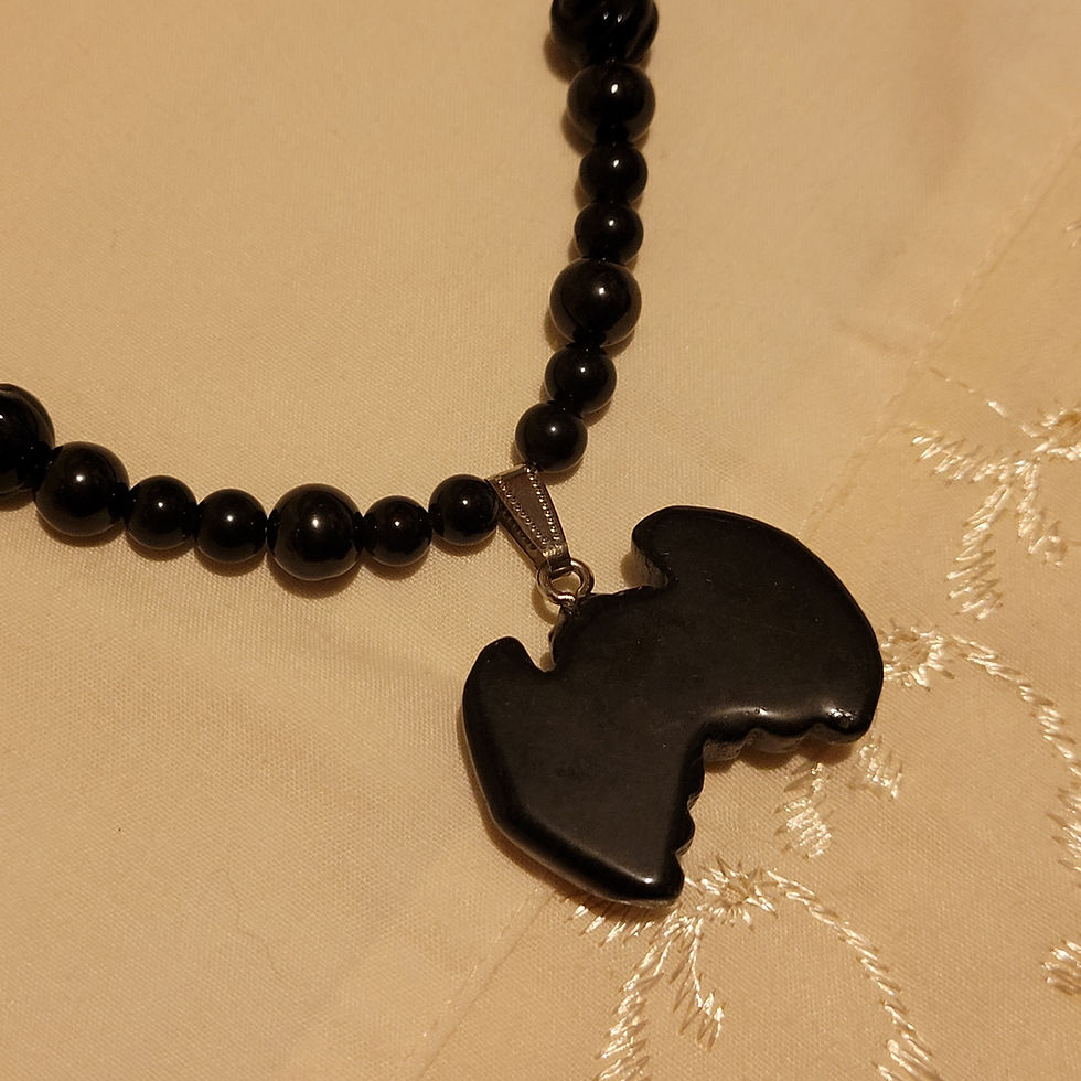 Thumbnail: Memento Mori Mourning Necklace Jet, Black Onyx, Bat Pendant