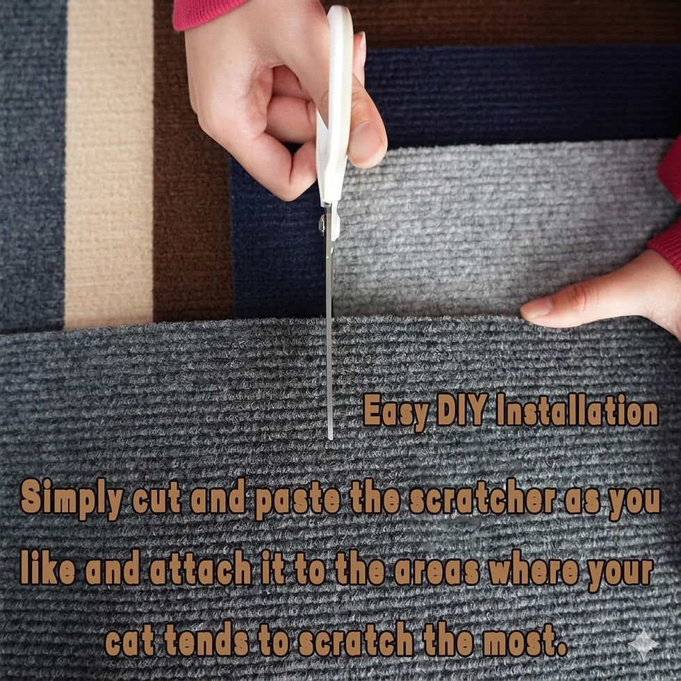 Thumbnail: Hands cutting cat scratcher mat for DIY installation