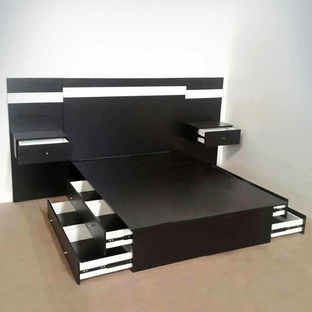 Cama semi doble wesley, gris, con patas metálicas