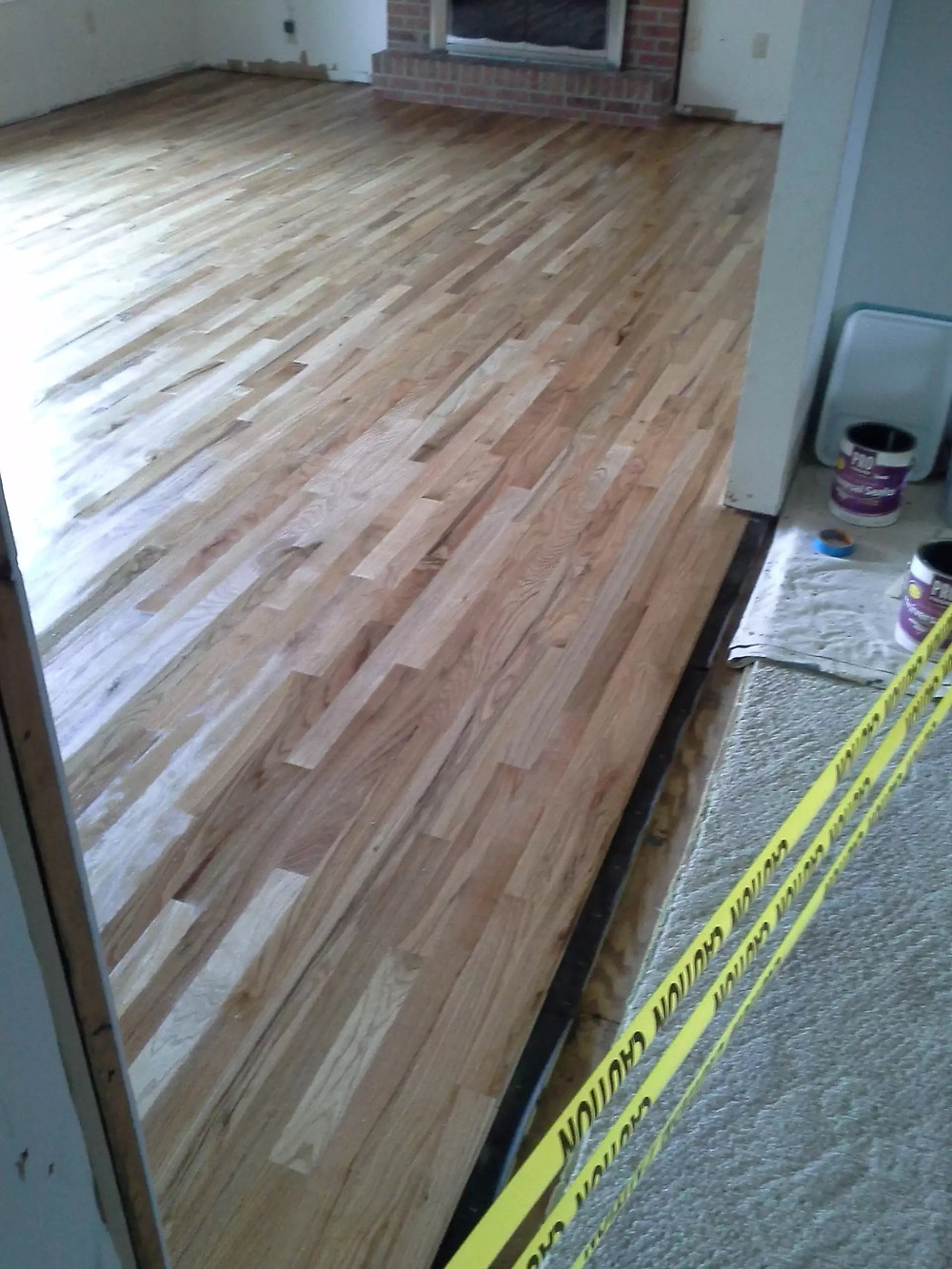 My oak floors with 1st coat of Universal Sealer applied