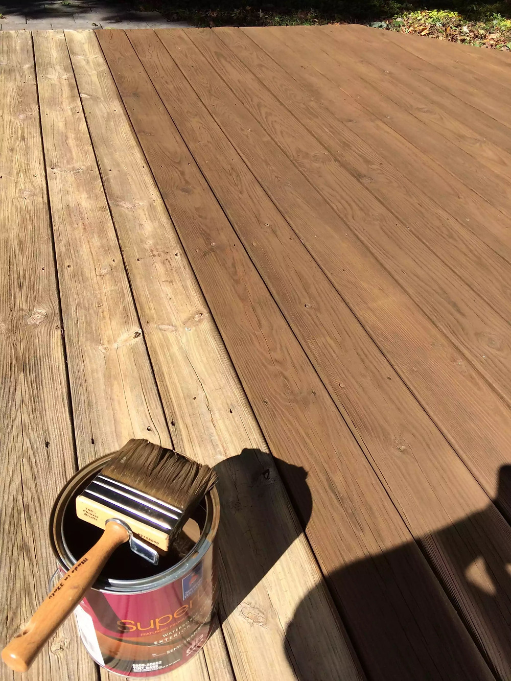 Hand brushed, 1 board at a time to prevent lapping