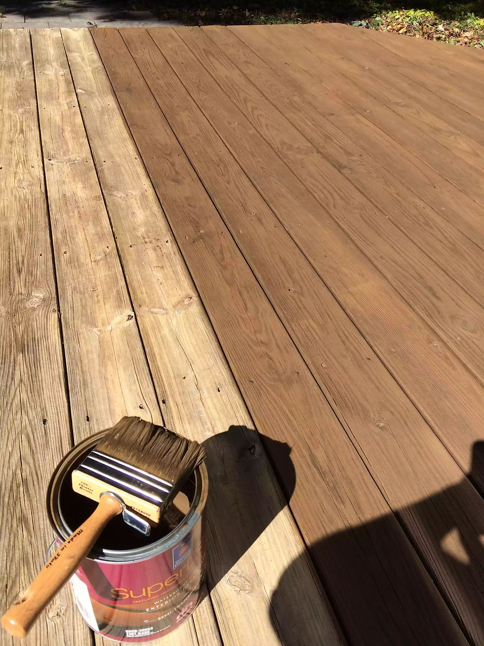 Hand brushed, 1 board at a time to prevent lapping