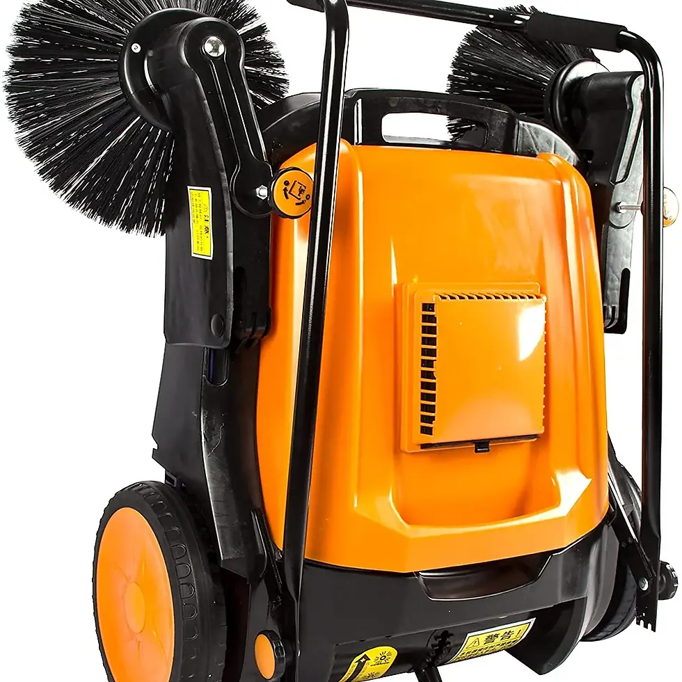 Thumbnail: 38" Manual Push Powered Floor Sweeper with Triple Brooms RT980S
