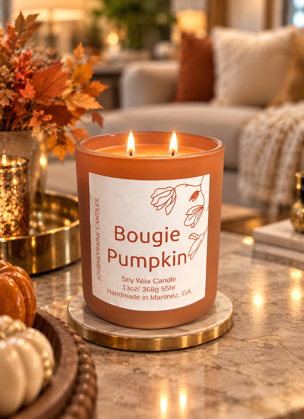 Double Wick 13oz Glass Candle