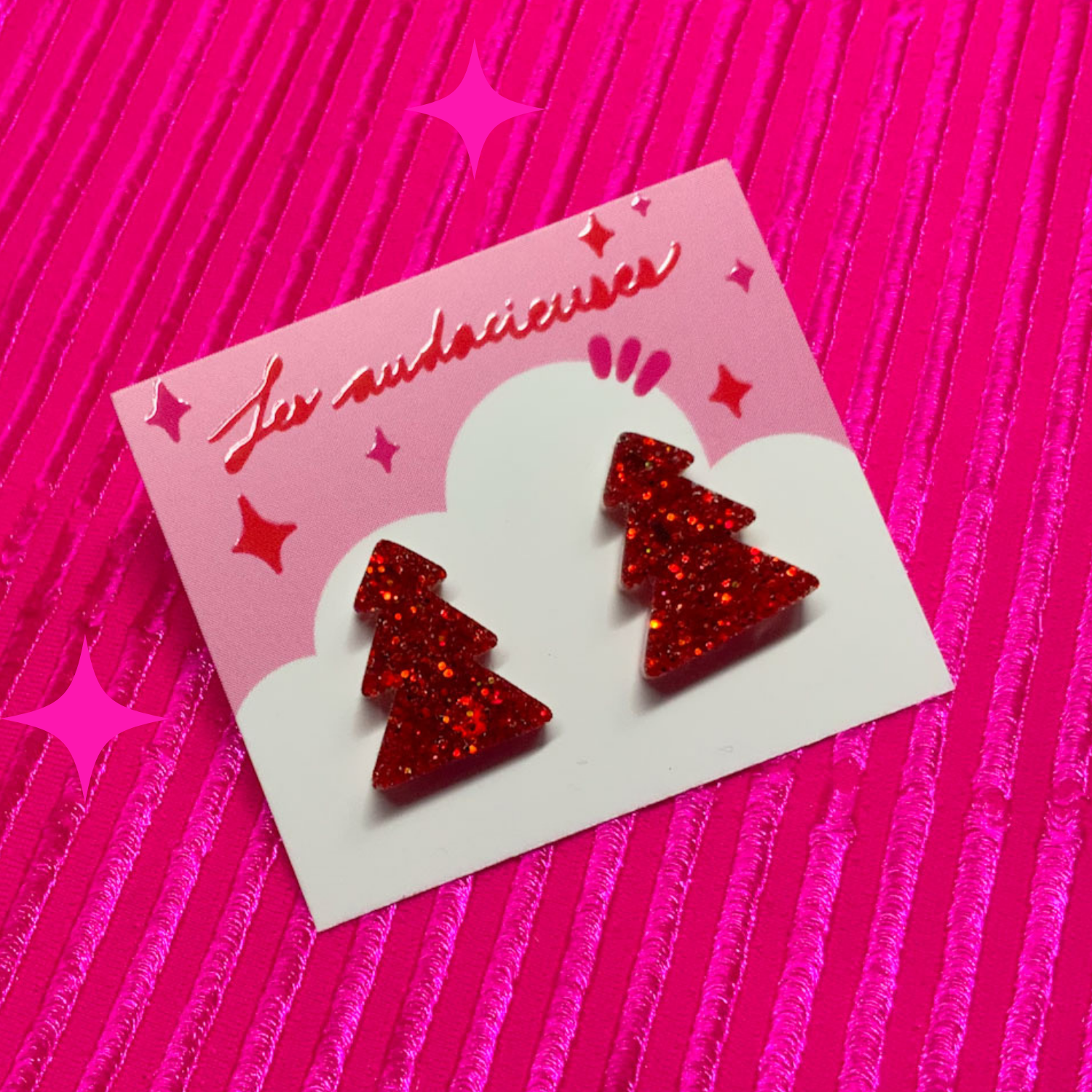 Petits sapins en MAMAN NOEL