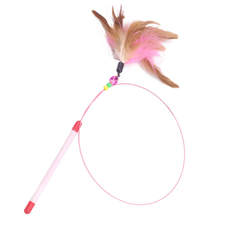 Thumbnail: Pet wire feather bell cat toy