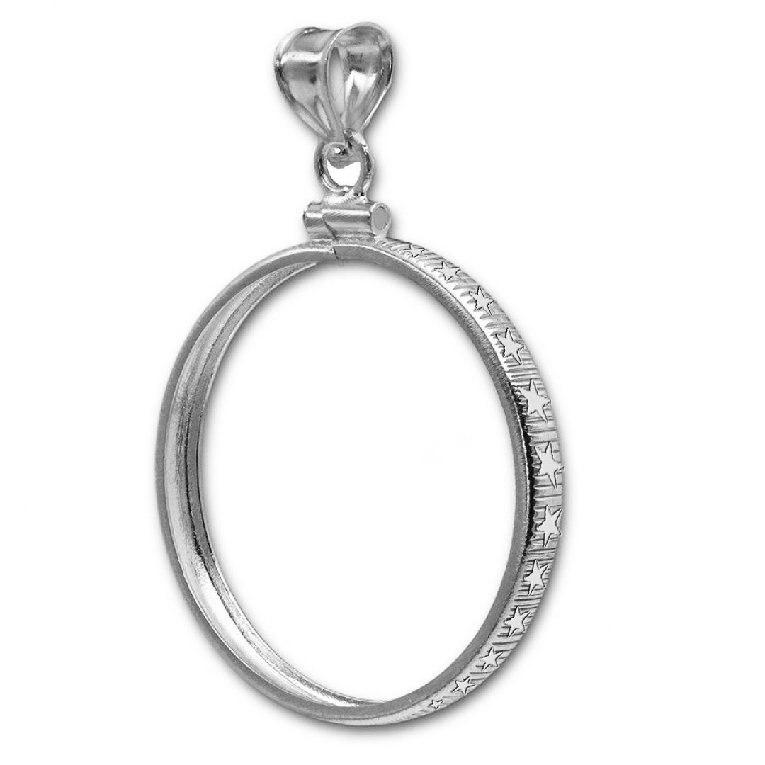 Silver Sterling Screw Top, Coin Edge Style Finish