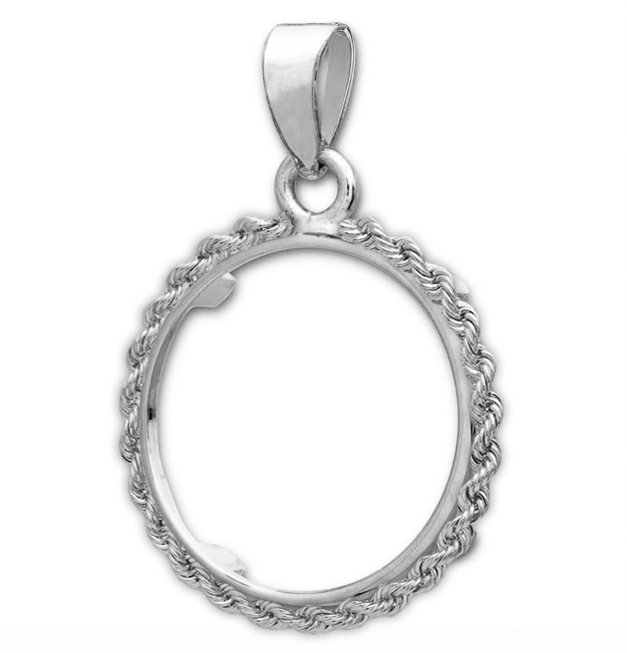 Sterling Silver Prong Bezel - Rope Edge