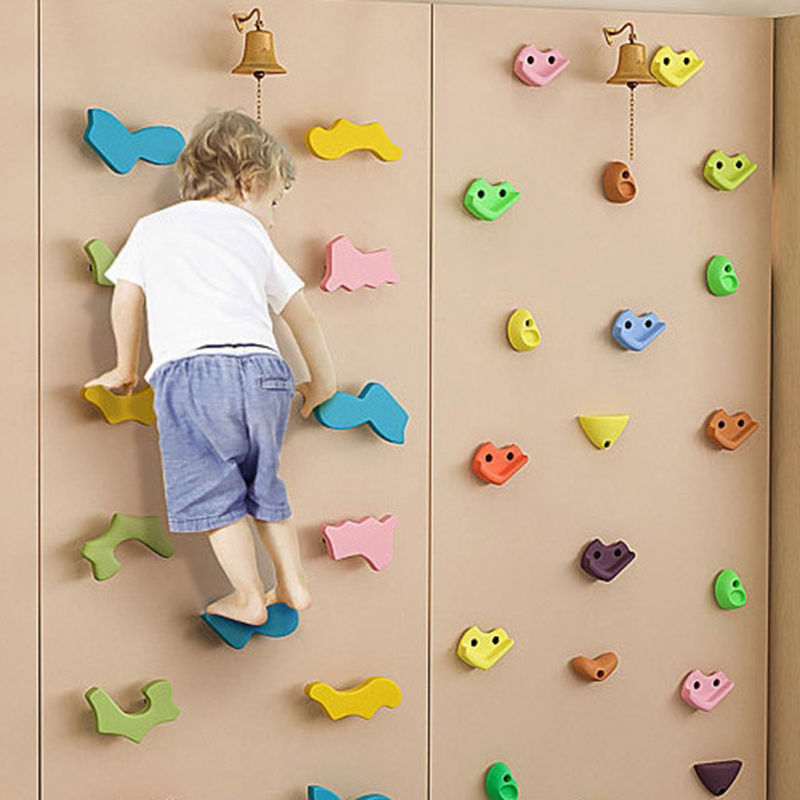 Thumbnail: Funny Children Wooden Climbing Wall Colorful Indoor Playground Play Set