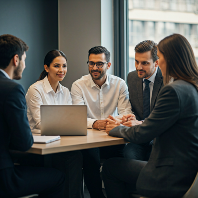 Professional team meeting