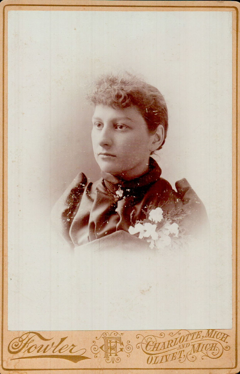 Woman head shot posing
