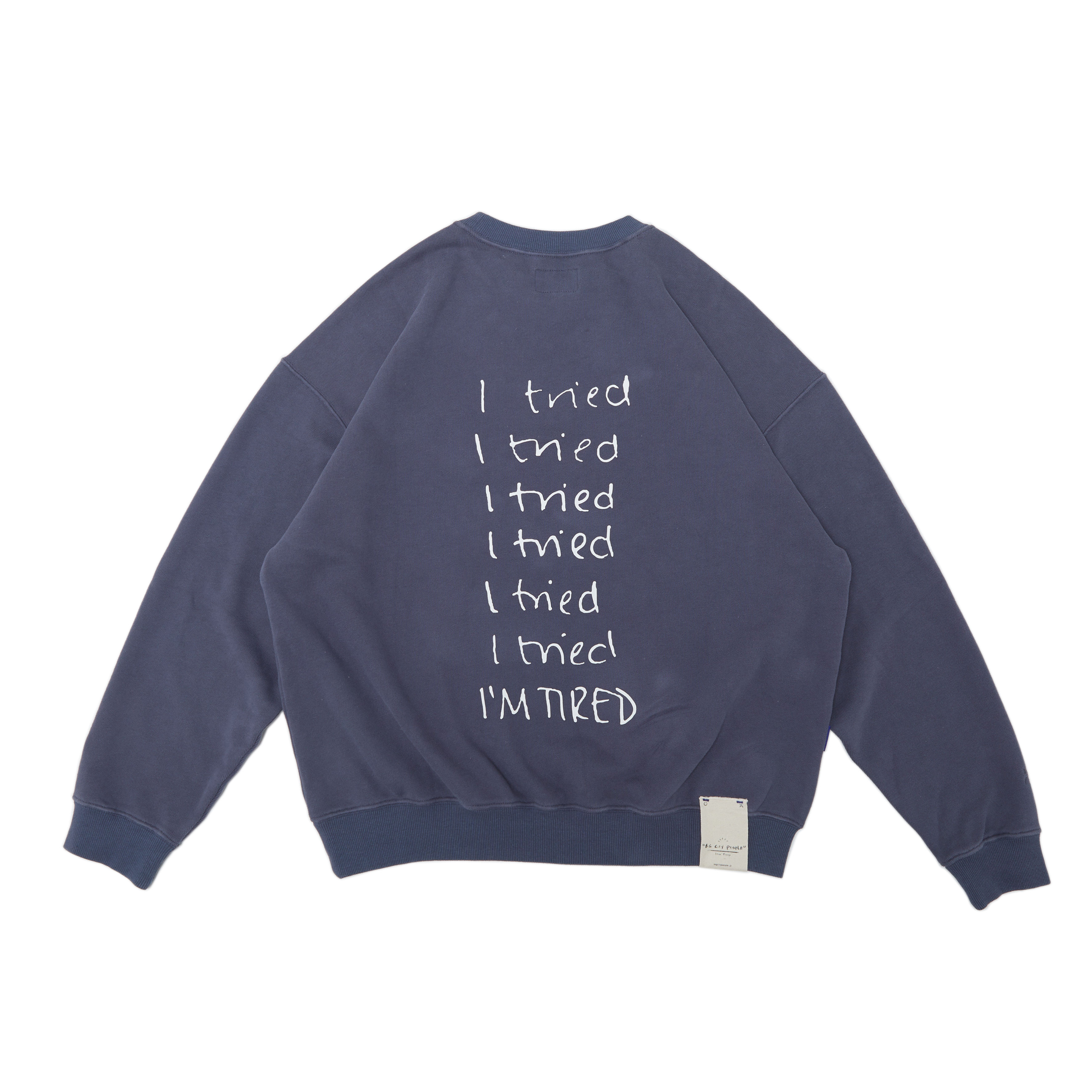 2021 F/W Grey Print Crewneck Sweatshirt