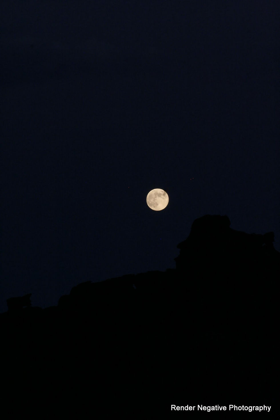 Full moon over Goblin Valley, UT