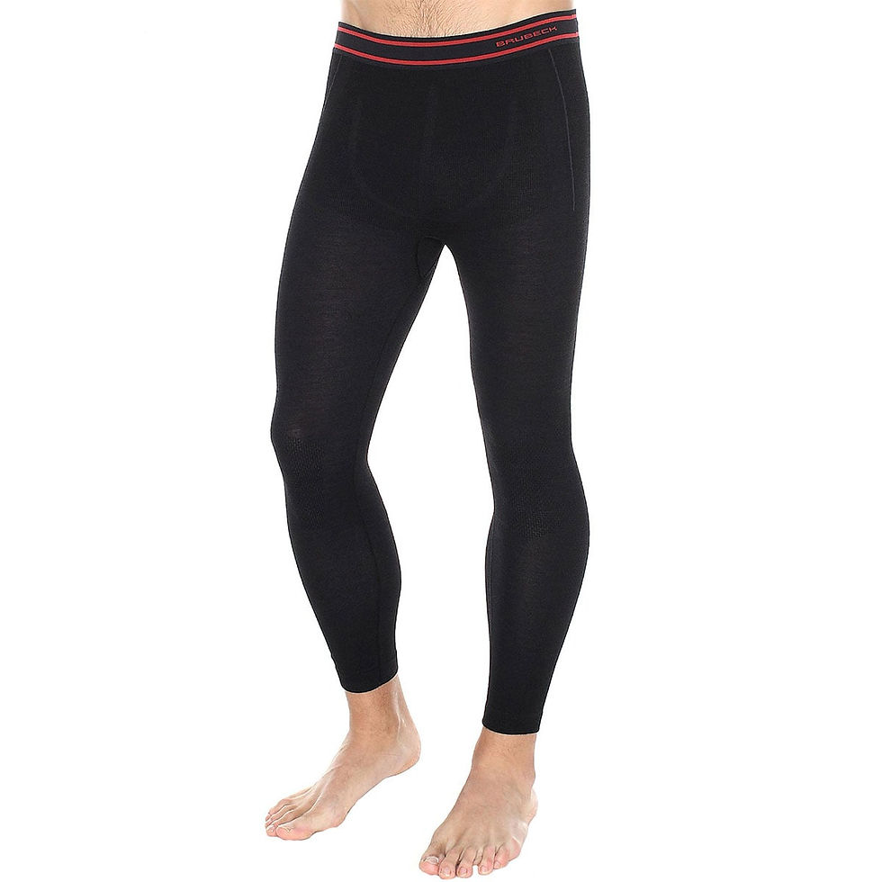 Прев'ю: Чоловічі термоактивні легінси Brubeck Merino Active Wool - Чорні
