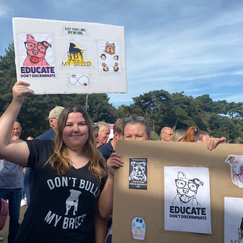 “They sit for us so we must stand up for them” – Chants from the Bournemouth XL bully protest
