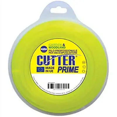 Filo professionale per decespugliatore Cutter Prime 15 metri diametro 3 mm colore giallo