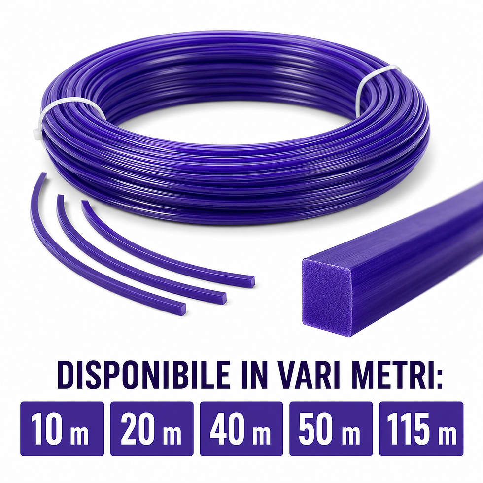 Filo professionale per decespugliatore Cutter Plus viola 4 mm sezione quadra