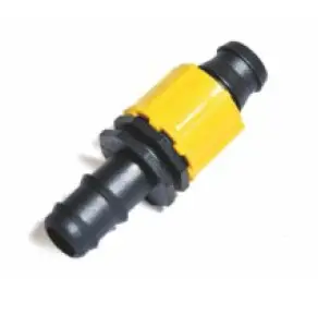 Raccordo per manichetta adattatore portagomma 16 mm nero e giallo per irrigazione e microirrigazione