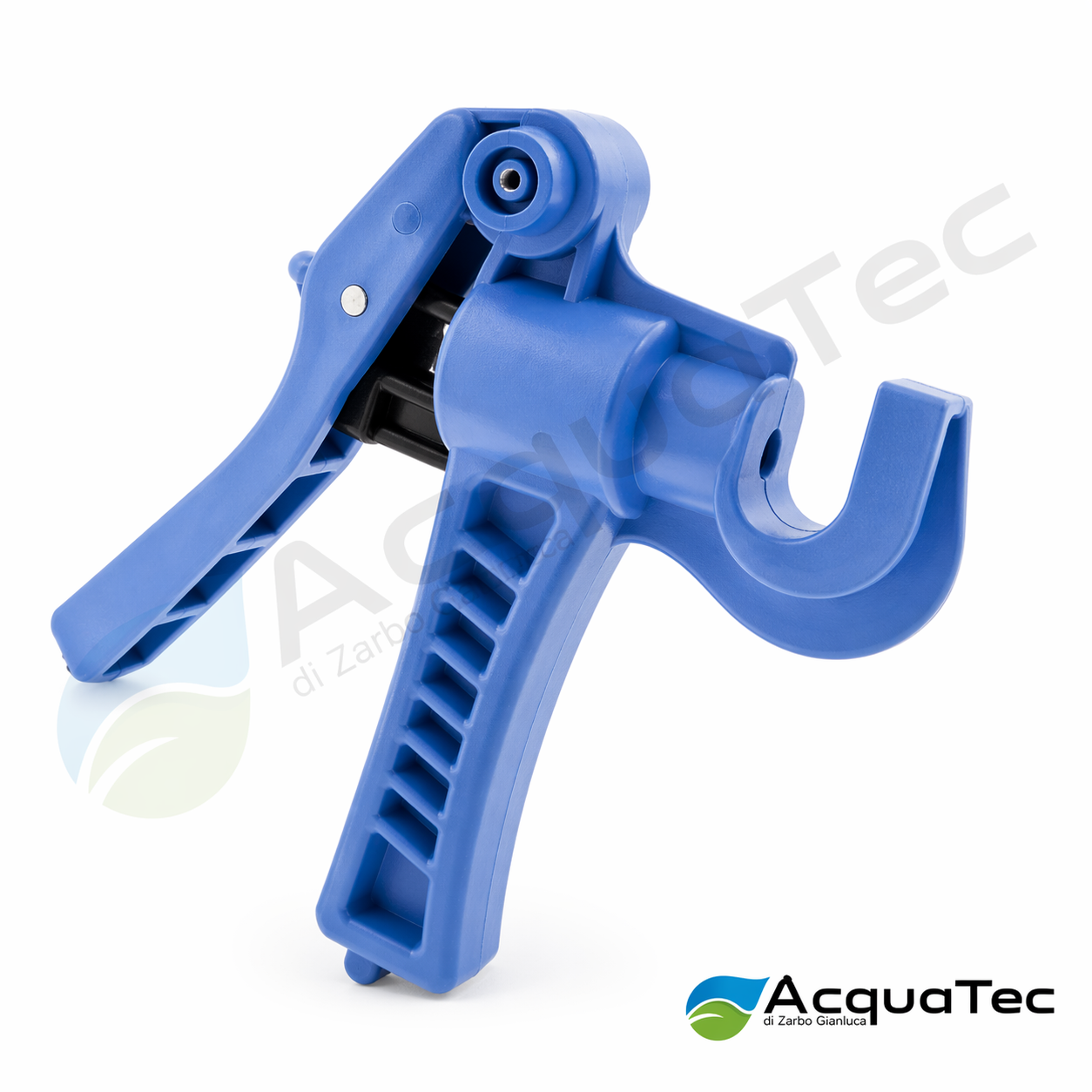 Pinza foratubo blu per tubi in PE 16-20 mm con foro da 3 mm per irrigazione