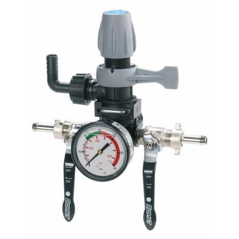 Gruppo comando Comet Sirius 2 vie con manometro per pompe irroratrici 40 bar