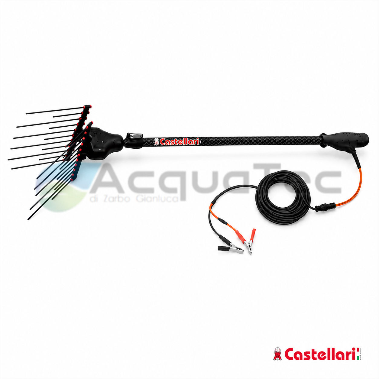 Castellari Tornado Carbon L V3 abbacchiatore elettrico per raccolta olive con cavo 15 metri