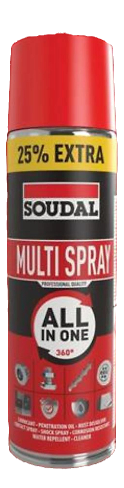 Soudal Spray Multifunzione 8 in 1 universale 400 ml + 100 ml gratis