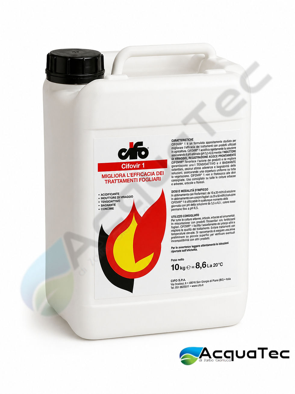 bidone cifovir da 10 kg acquatec zarbo