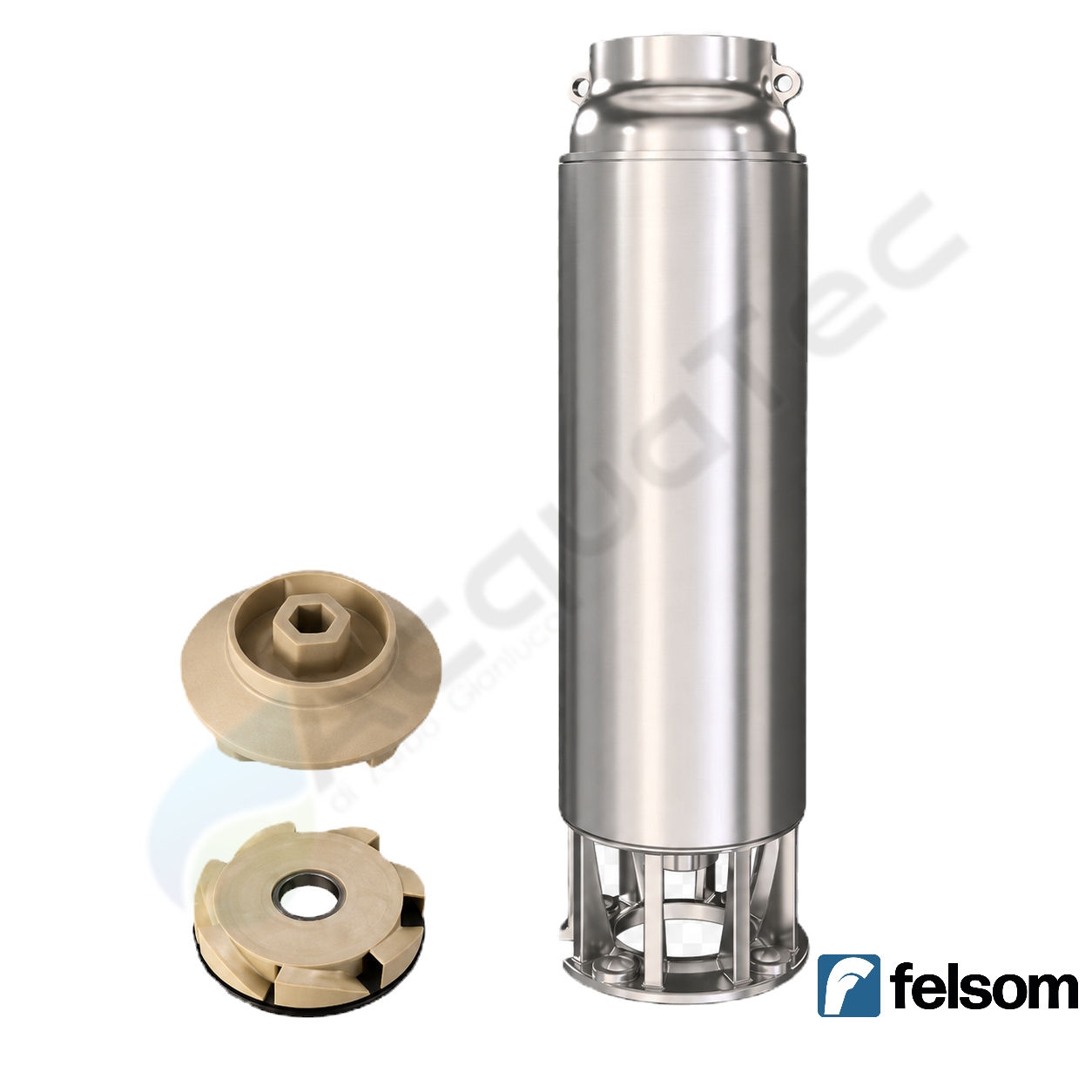 Parte Idraulica Pompa Sommersa 6" Felsom AP6-E in Noryl per Pozzi