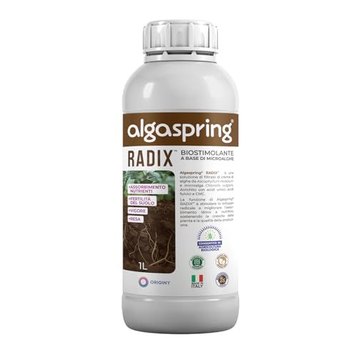 Flacone Algaspring Radix biostimolante a base di microalghe da 1 litro