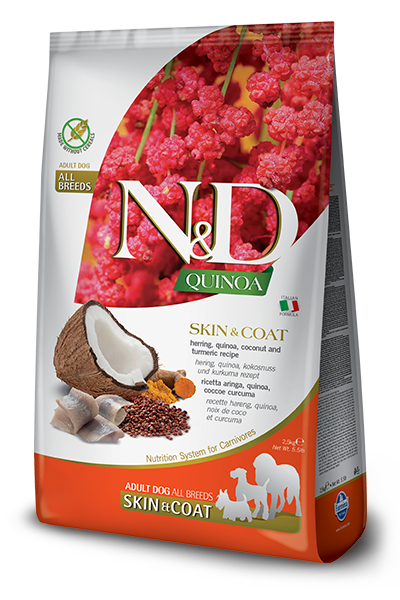 N&D Dog med maxi Skin & Coat herring,quinoa & coconut - 7kg