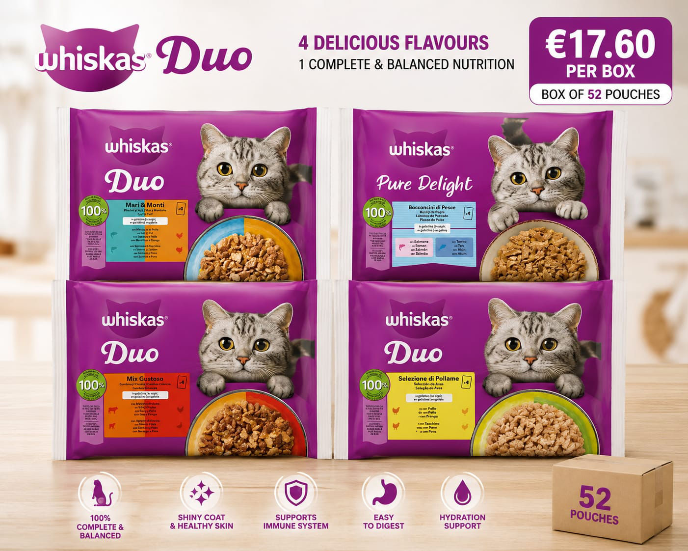 Whiskas Pouches 52x85g