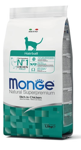 Monge Superpremium Hairball Adult - Chicken 1.5kg