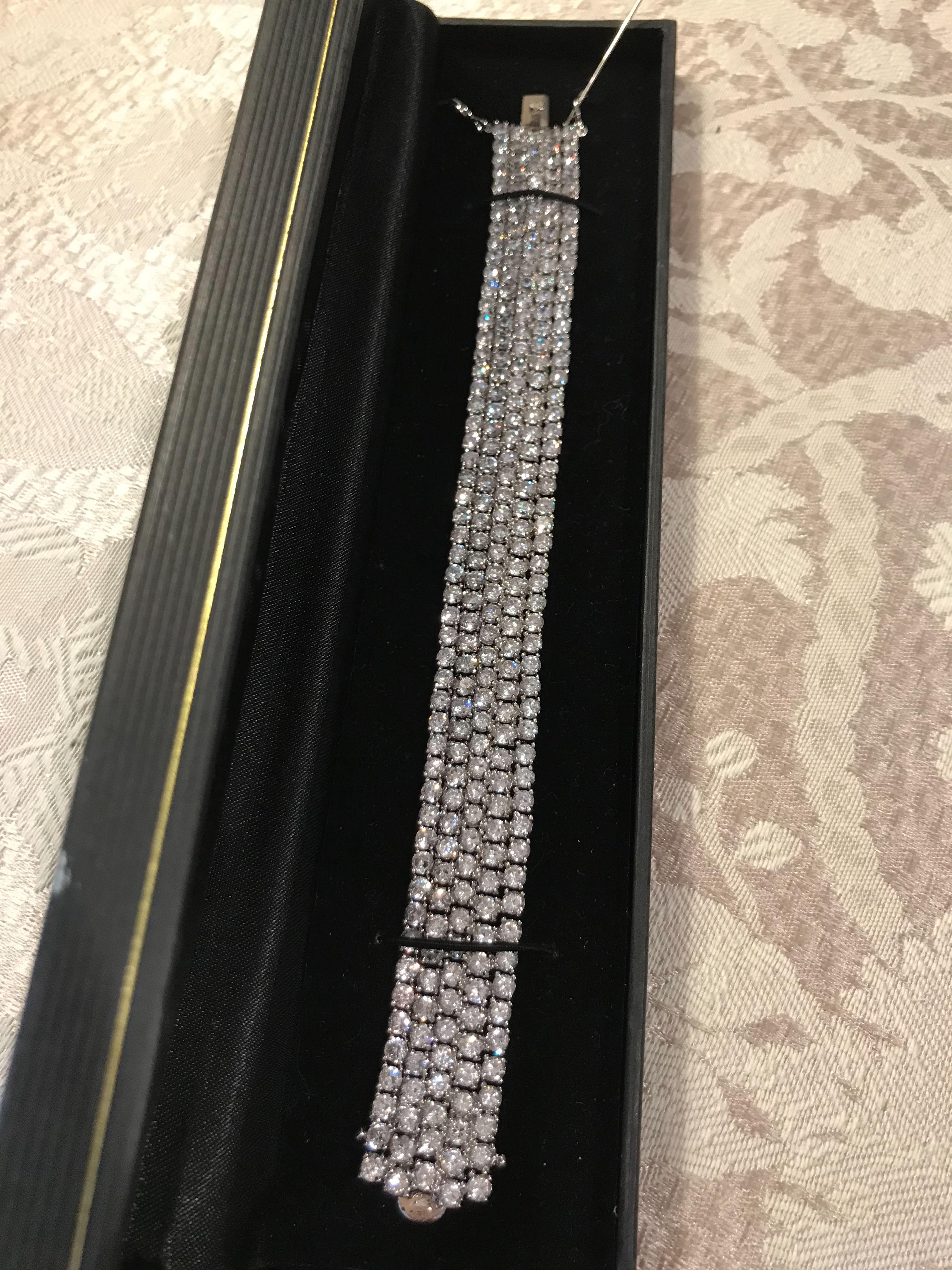 Beautiful .925 Sterling Silver CZ Bracelet