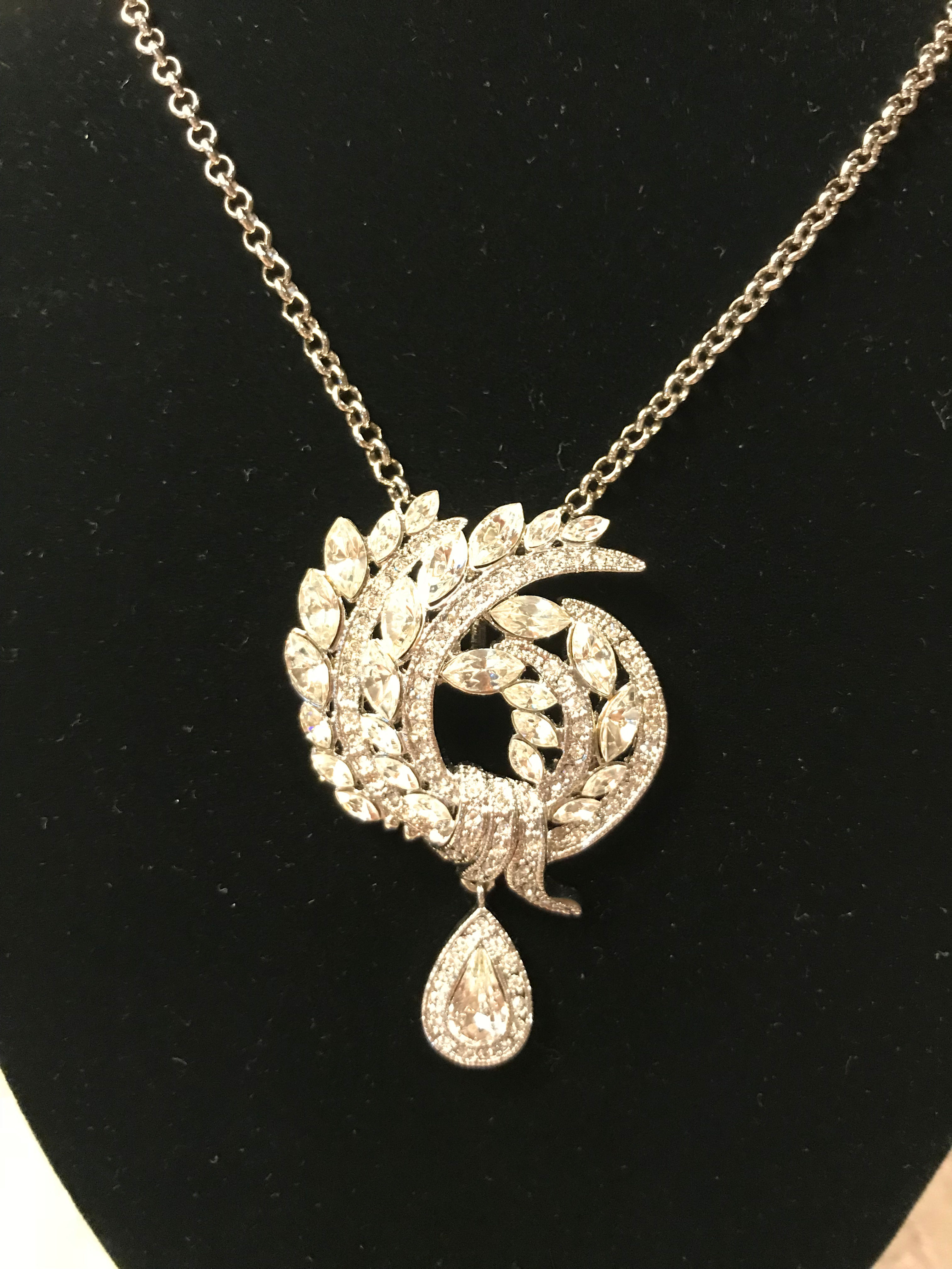 Camrose & Kross Silvertone CZ Necklace