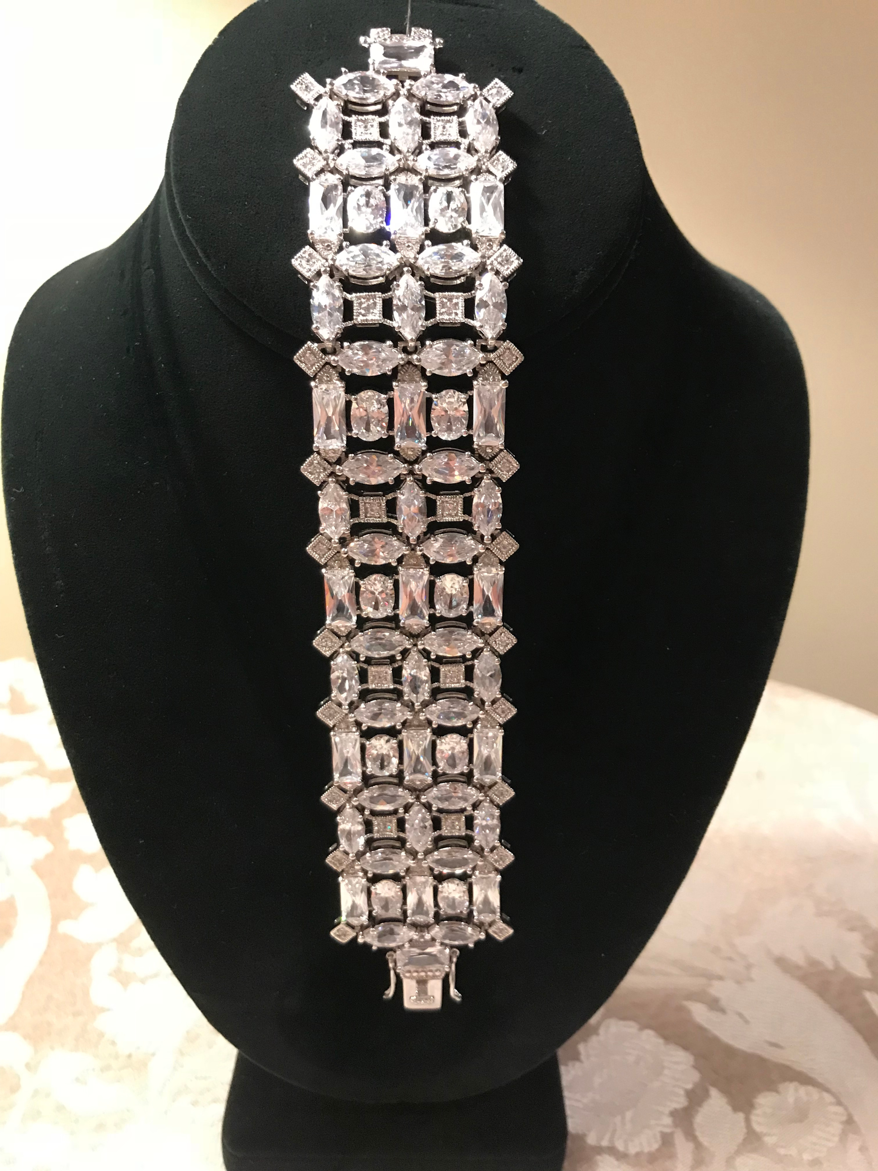 .925 Sterling Silver CZ Bracelet
