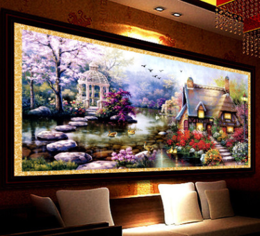Thumbnail: Mona Lisa Dream Home Cross-Stitch Garden Scene