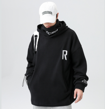 Thumbnail: Men's High Neck Hip Hop Hoodie Jacket