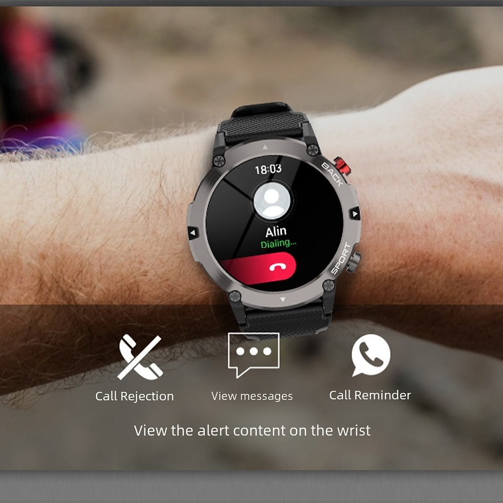 Thumbnail: C21 Smartwatch with Bluetooth, Waterproof, Heart Rate Monitor