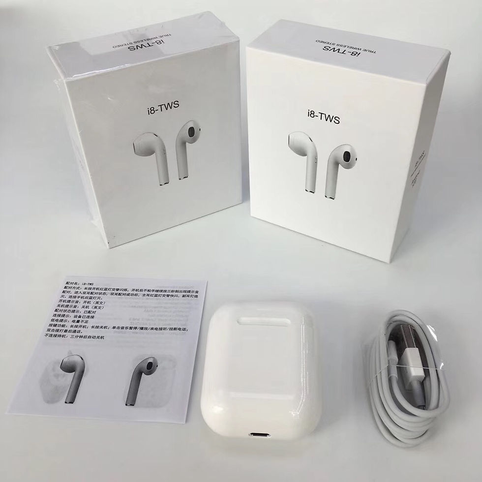 Thumbnail: i8 Wireless Bluetooth Earbuds (Dual Ear Headphones)