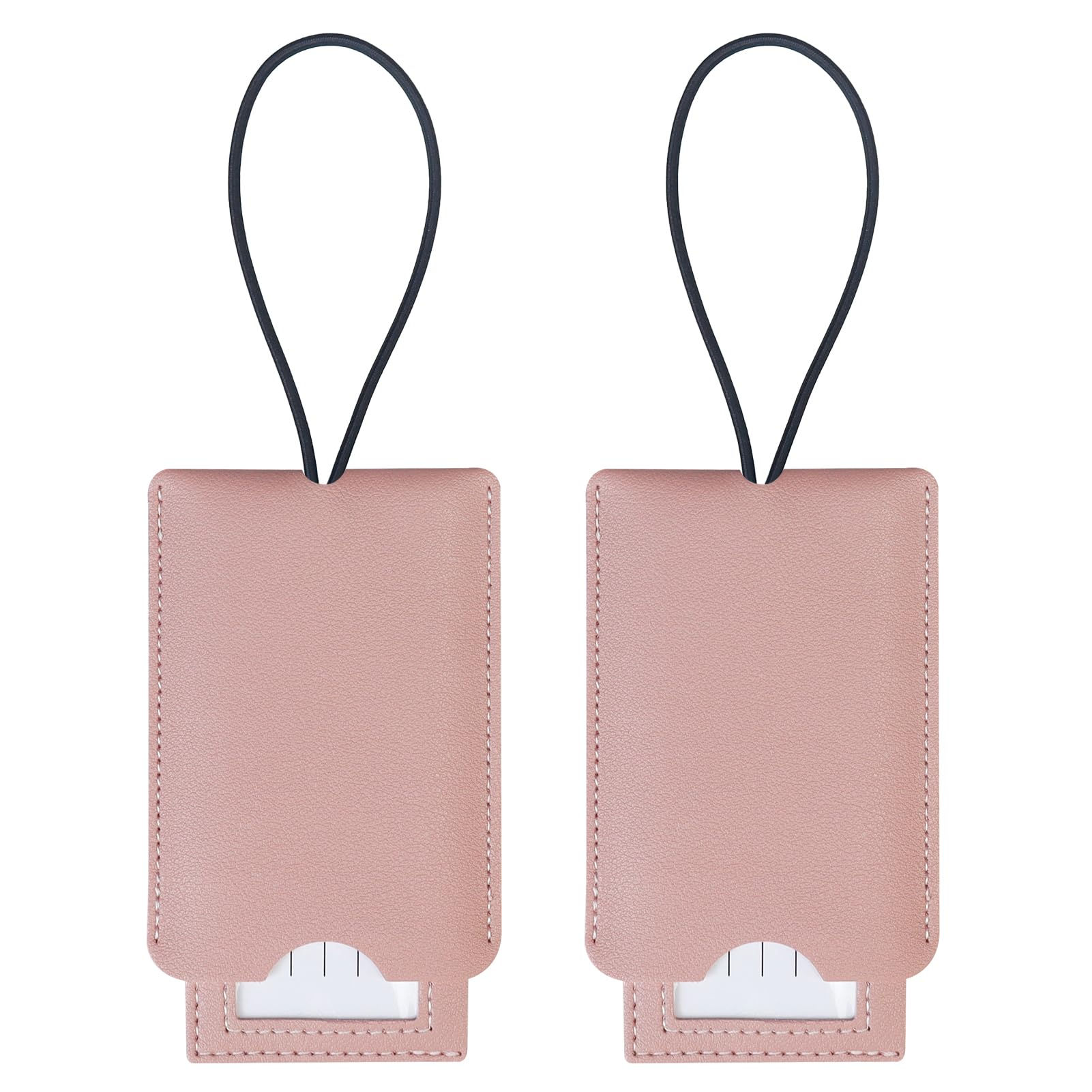 Gloppie 2 Pack Luggage Tags for Suitcases Travel Bag PU Leather Luggage Tags wit