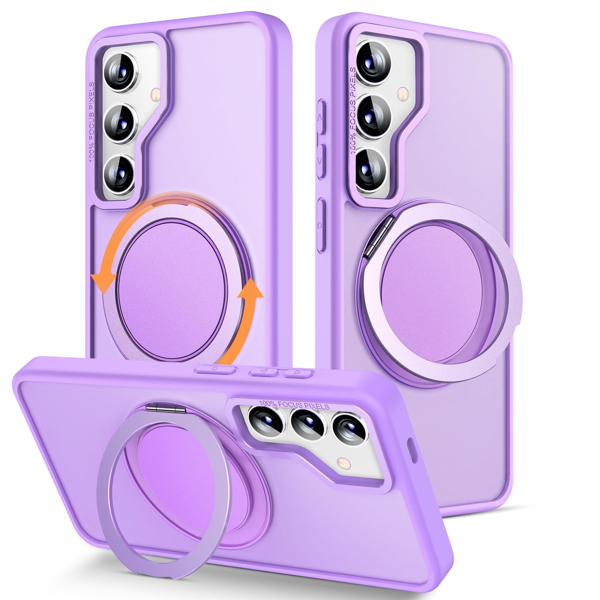 MCKRO Case for Samsung S24+ (6.7 inches) Shockproof Magnetic Phone Case Cover wi
