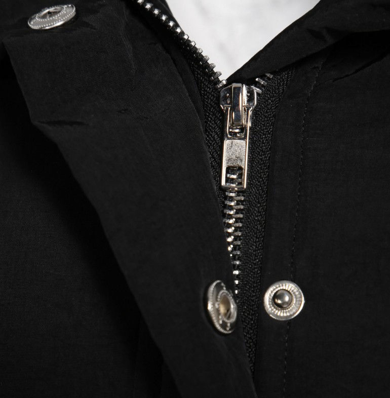 Thumbnail: Thickened Cotton Jacket for Women - Black Hooded Coat