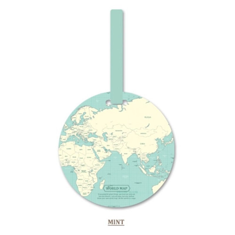 Thumbnail: PVC World Map Luggage Tag Bag Pendant Decoration