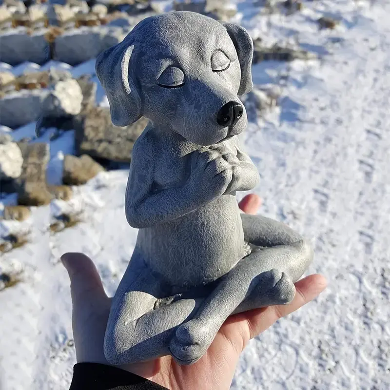 Thumbnail: Meditation Yoga Dog Statue for Home and Garden Decor